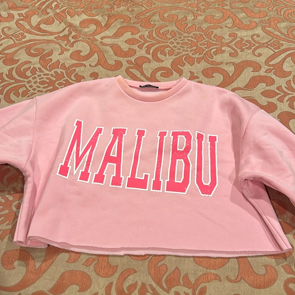 pink crewneck